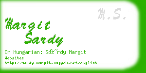 margit sardy business card